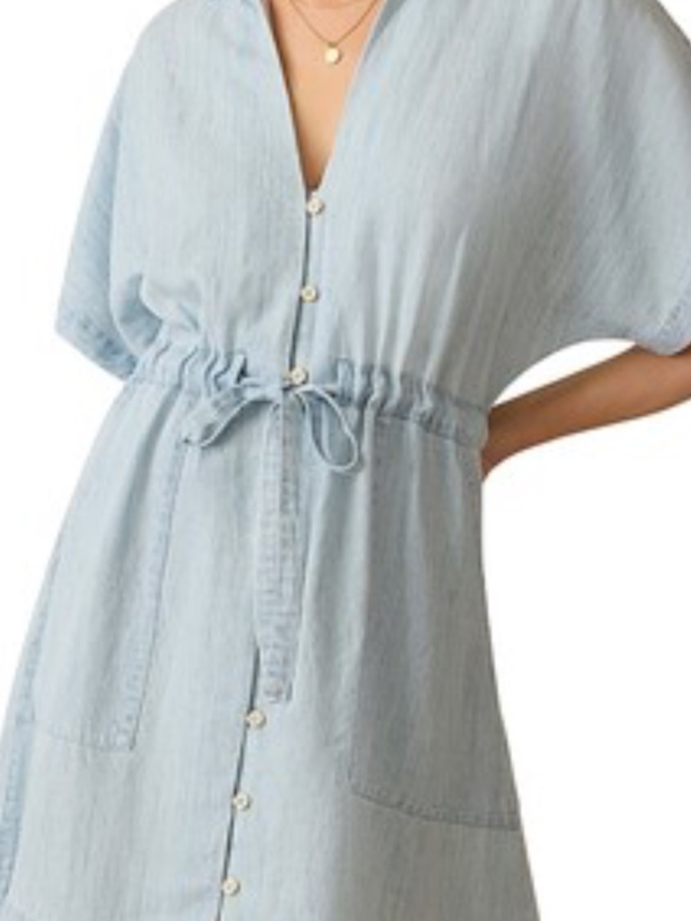 Faherty light blue pocket dress